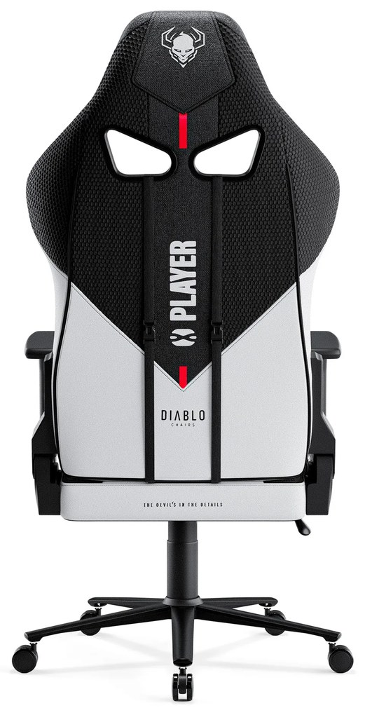 Sedia Da Gaming Diablo X-Player 2.0 In Materiale King Size: Bianco-Nero