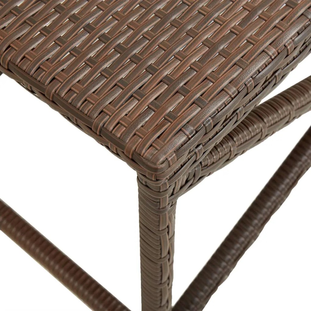 Panchina da giardino 80 cm in polyrattan marrone