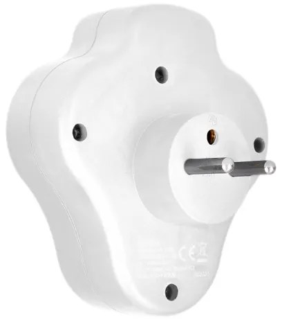 Solight P99USBC- Multipresa con un USB A+C charger e interruttore 2x10A bianco