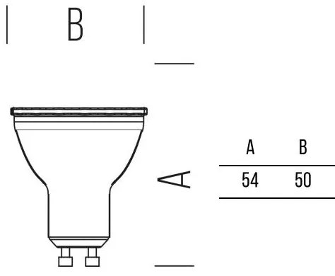 GU10 345lm 4,2W 36° CW