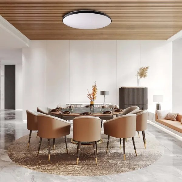 Lampada LED da soffitto KERN LED/80W/230V Ø 80 cm nera + telecomando