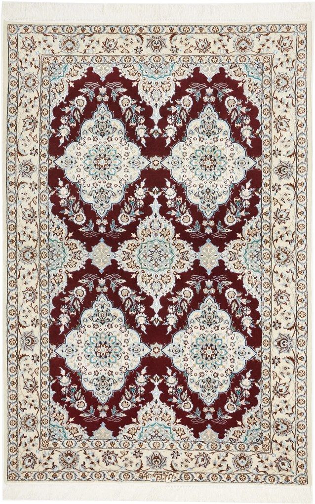 Nain Tappeto 110x160 Rosso (Iran) Annodato A Mano