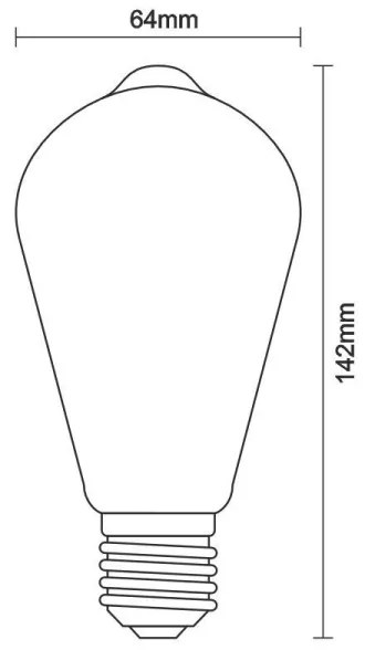 Lampadina LED dimmerabile FILAMENT VINTAGE ST64 E27/12W/230V 2000K