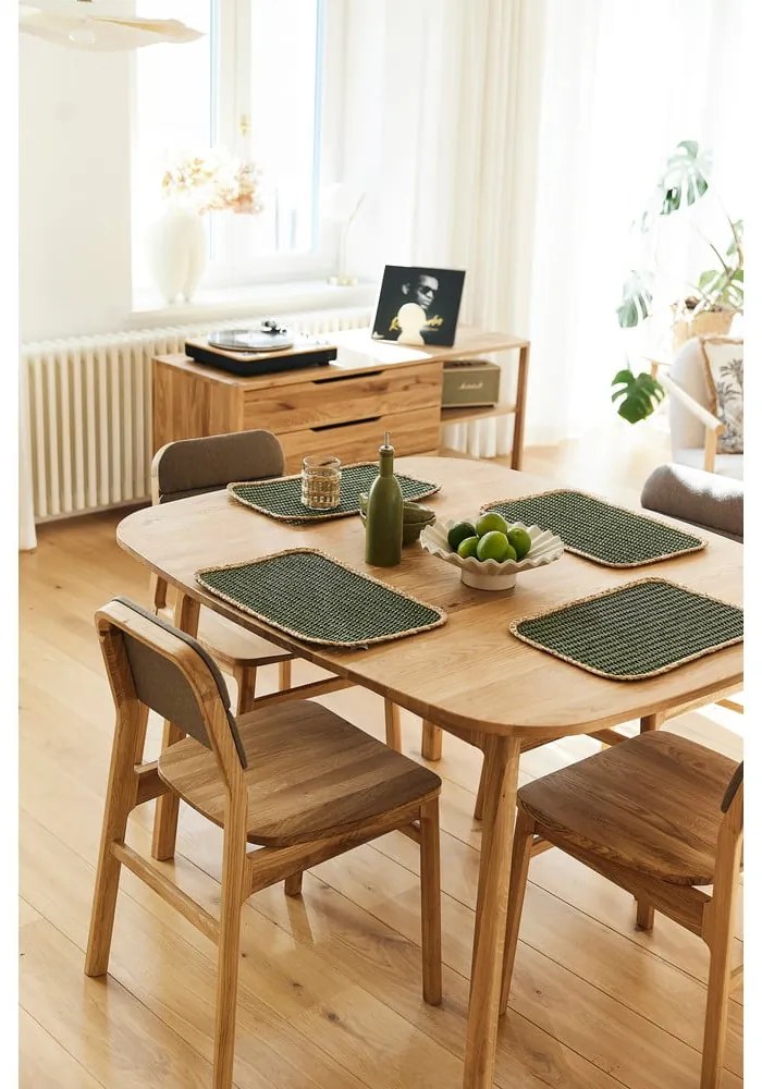 Tavolo da pranzo in legno di quercia di colore naturale 90x160 cm Twig - The Beds