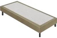 Letto Sommier Singolo 80x190 Tortora Rivestito - Resistente fino a 120 Kg per Persona