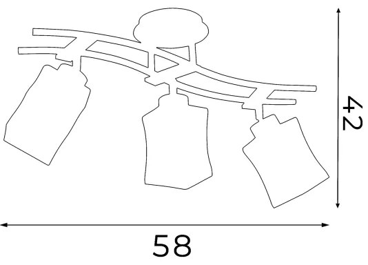 Plafoniera DERBY 3xE27/60W/230V