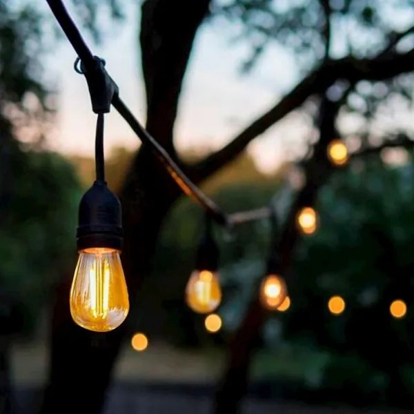 Catena decorativa da esterno GIRLANDA 17 m 15xE27/15W/230V IP44