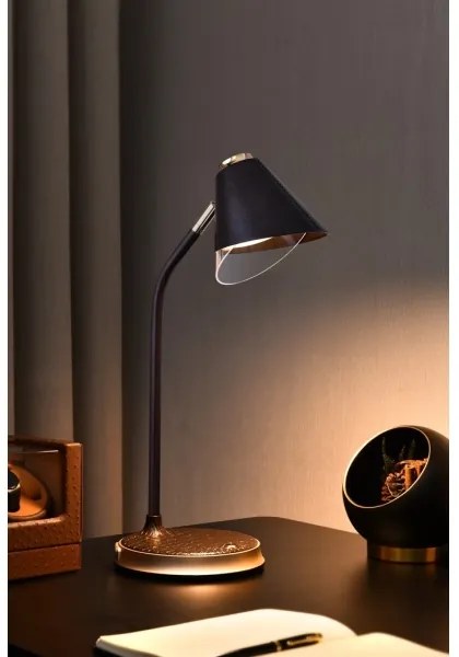 Immax 08971L - Lampada da tavolo LED dimmerabile FINCH LED/9W/12/230V marrone/oro