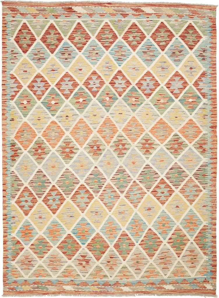 Kilim Tappeto 210x160 (Pakistan) Tessuto A Mano