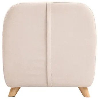 Poltrona scandinava per bambini rosa naturale NORKID