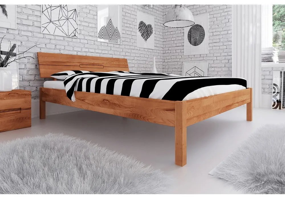 Letto matrimoniale in legno di faggio 140x200 cm Vento - The Beds
