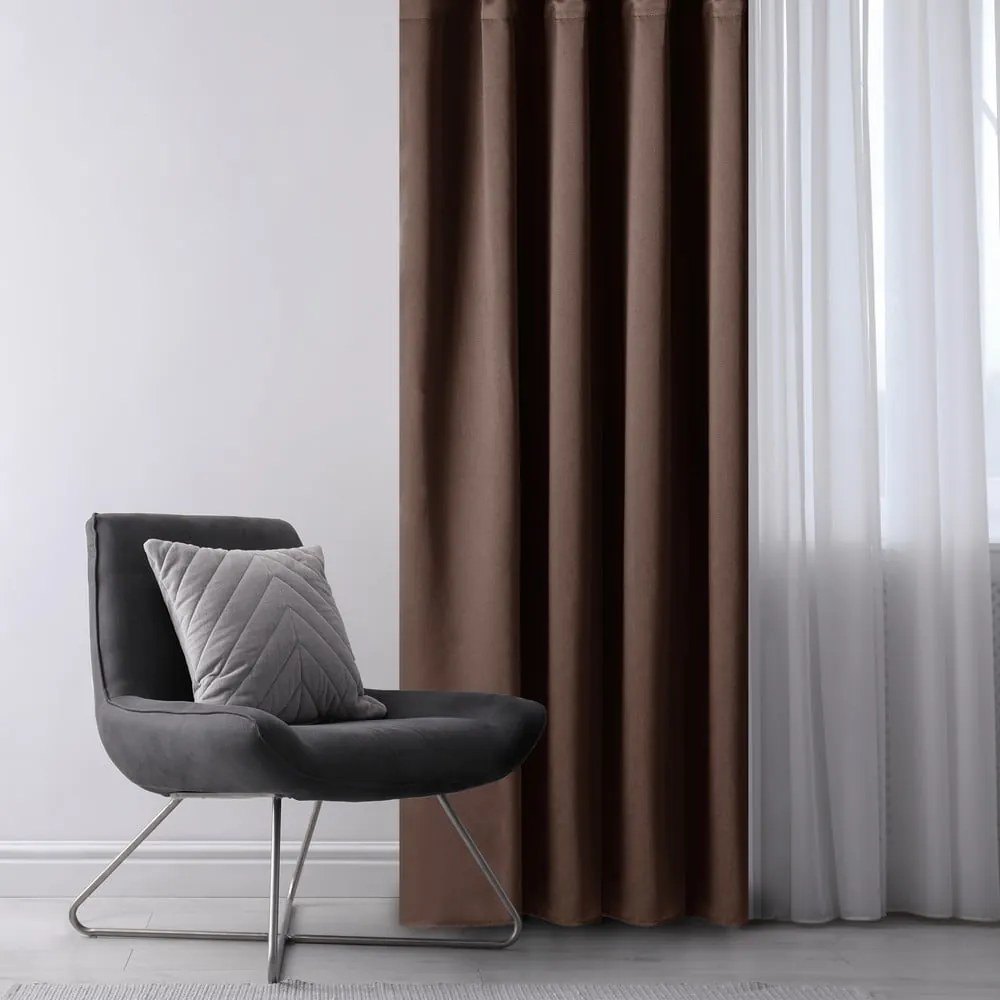Tenda parzialmente oscurante marrone 140x175 cm Kierra – Restilo