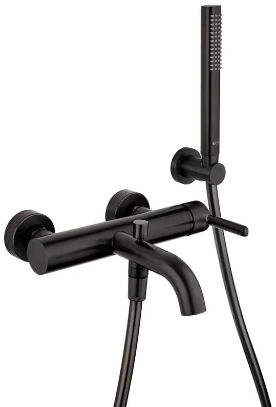Rubinetto per vasca getto laminare cristallino Baleno per muro nero spazzolato JACUZZI RUBINETTERIA