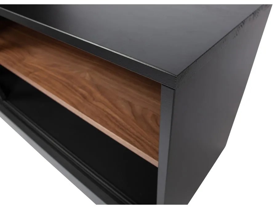 Tavolo TV in pino nero 180x50 cm James - WOOOD