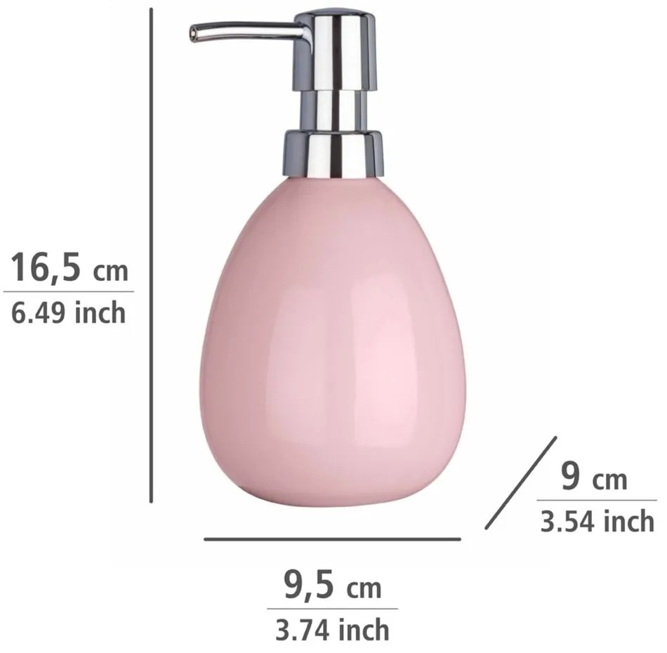 Dispenser per sapone rosa Rosa Polaris - Wenko