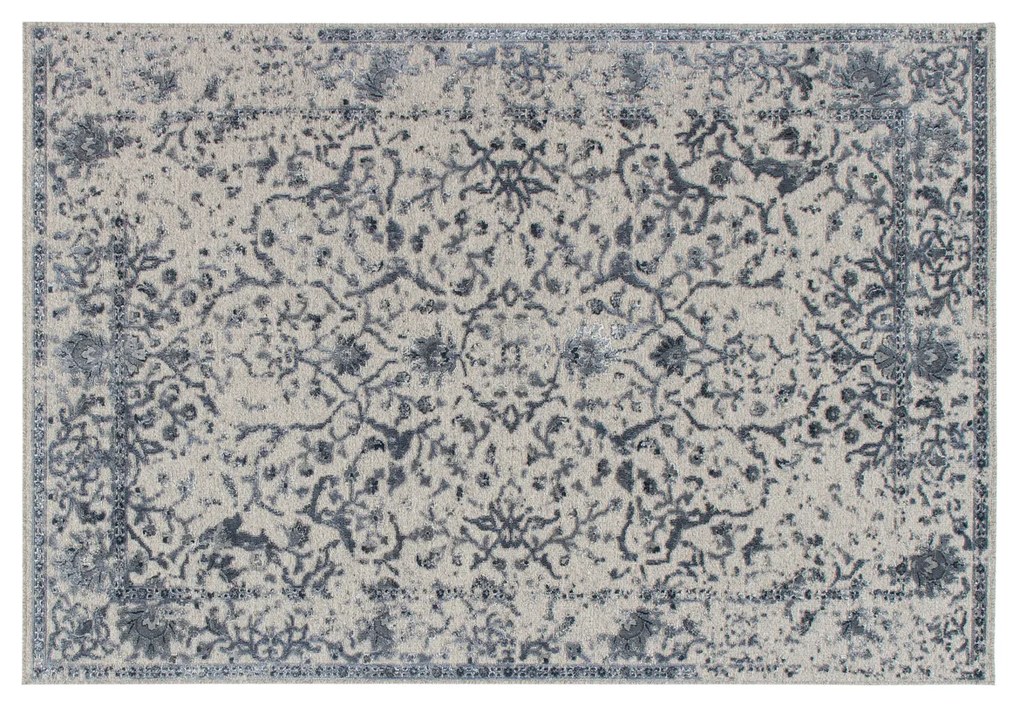 Tappeto vintage lana e viscosa blu 230x160 cm Mayfair