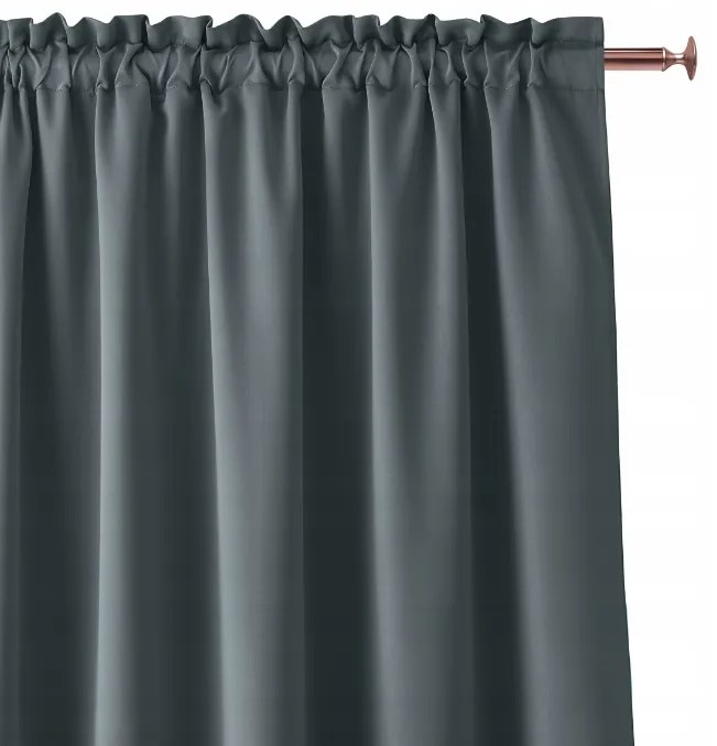 Tenda decorativa in grigio scuro 140 x 250 cm