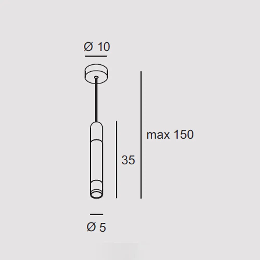 Sospensione Contemporanea Derby Bianco Led 1X5+5W