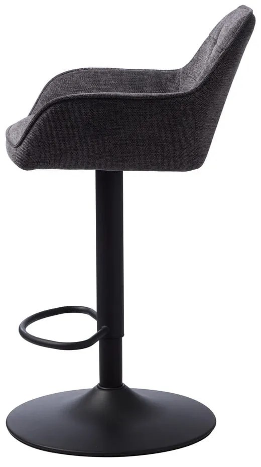 Sgabello da bar grigio scuro con altezza regolabile Nolan - Unique Furniture