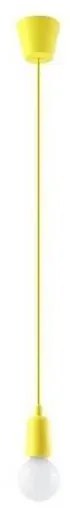 Lampadario a sospensione con filo DIEGO 1xE27/60W/230V giallo