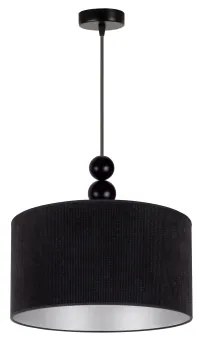 Duolla - Lampadario a sospensione con filo LYON 1xE27/15W/230V diametro 40 cm nero