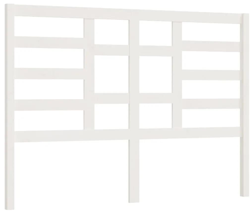 Testiera per letto bianca 166x4x104cm in legno massello di pino