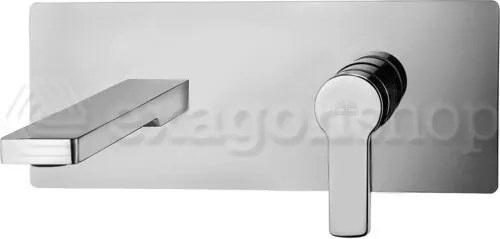 Paffoni West Ws106cr Miscelatore lavabo Incasso 2 Fori Piastra Rettangolare E Bocca 24 cm Cromo