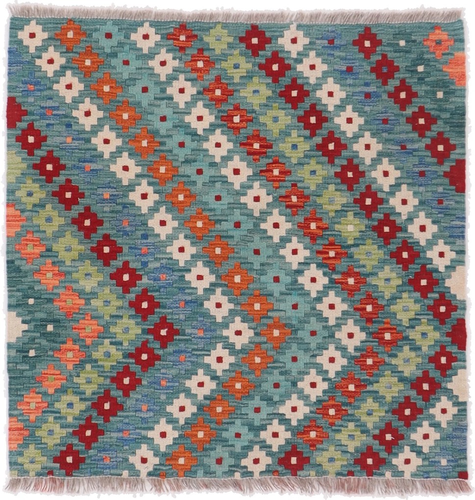 Kilim Tappeto 90 x 90 (Afghanistan) Tessuto A Mano