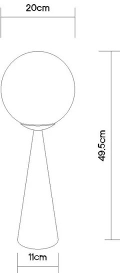 Globo 21031N - Lampada da tavolo PINPAL 1xE27/40W/230V cromo