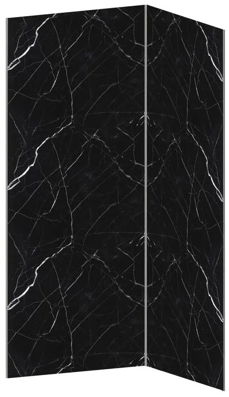 Pannello per parete da doccia effetto marmo con profili L90 x L120 x H210 cm in Alluminio - Lotto di 2 - ENEKO