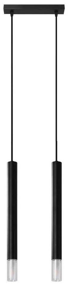 Sollux SL.0961 - Lampadario su filo VIZIER 2xG9/40W/230V nero