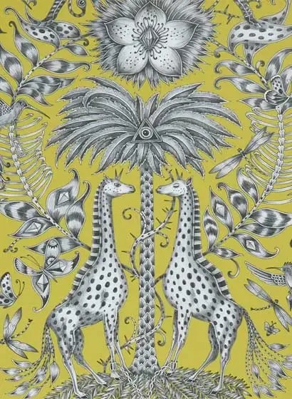 Clarke & Clarke Carta da parati Kruger - Lime