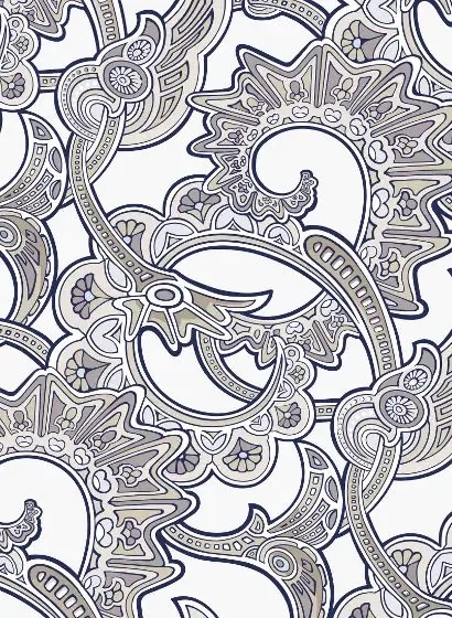 Isidore Leroy Carta da parati Charlotte - Gris