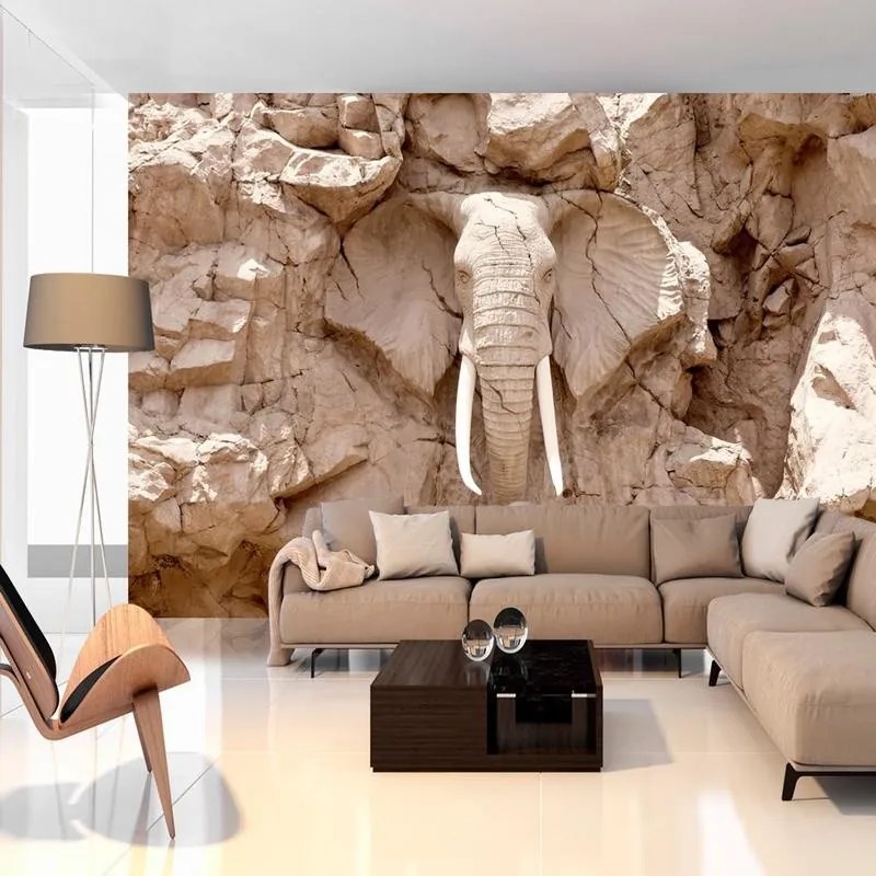 Fotomurale  Elephant Carving (South Africa)  Larghezza x Altezza Home decor 100x70