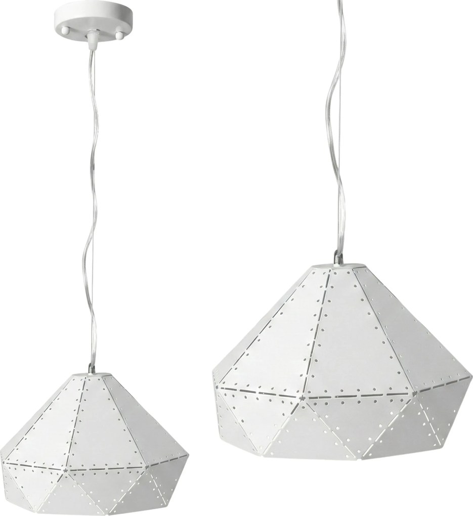 Lampada Da Soffitto Pensile Metallico Bianco APP237-1CP