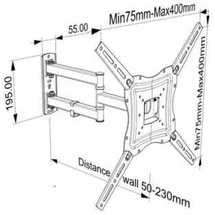 Supporto TV PcCom Essential 23"-75"