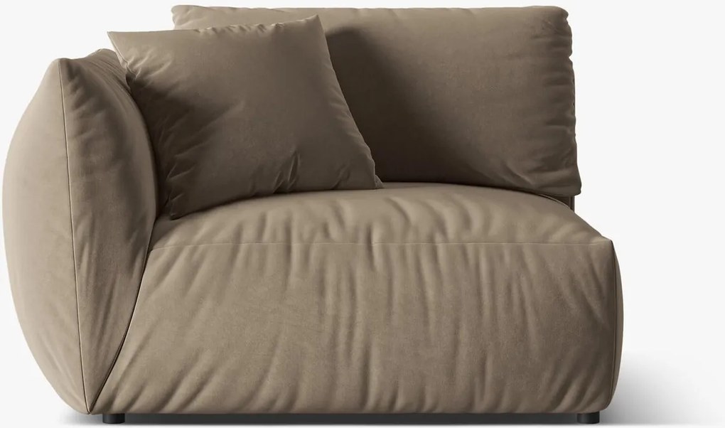 Modulo angolare Chris in tessuto effetto lino – L130 cm