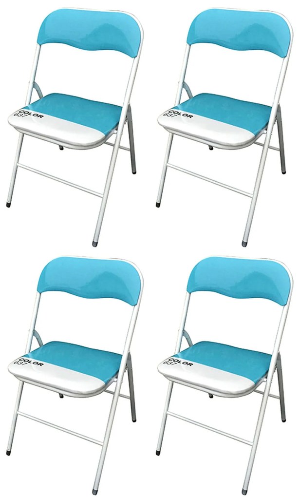 LUCIE - sedia pieghevole salvaspazio set da 4 bicolor