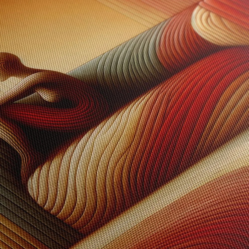 Quadro su tela – Linee astratte in toni caldi