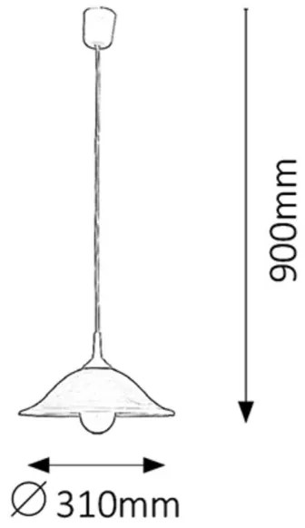 Rabalux 3905 - Lampadario ALABASTRO 1xE27/60W/230V vetro alabastrino