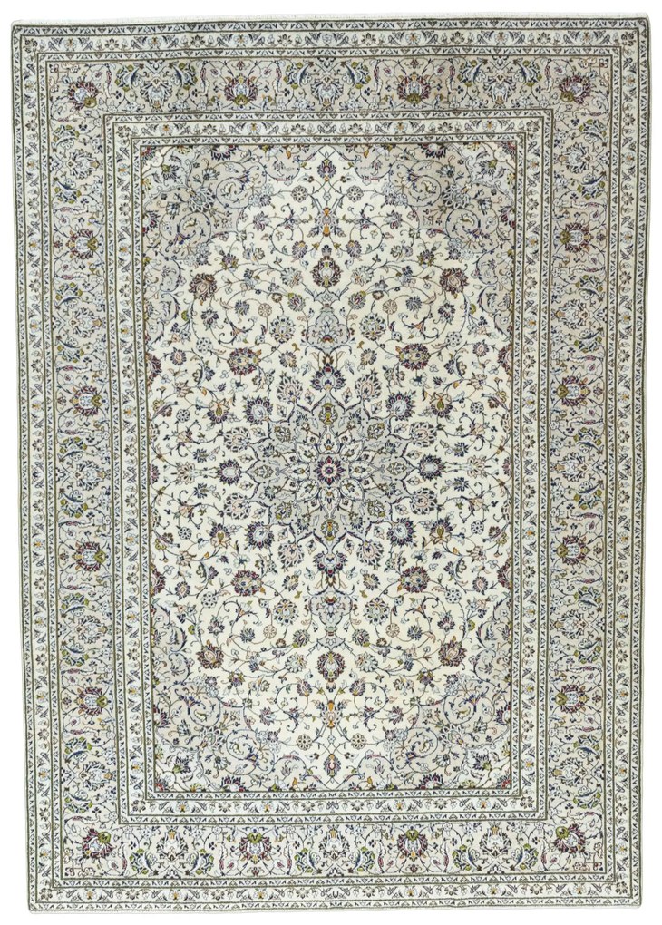 Kashan Tappeto persiano 340 x 240 Beige (Iran) Annodato A Mano