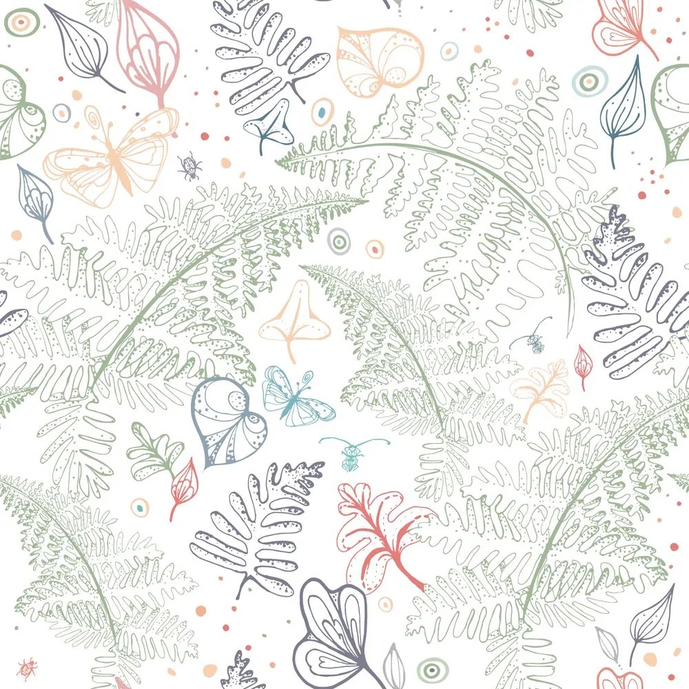 Carta da parati – Foglie delicate di felce