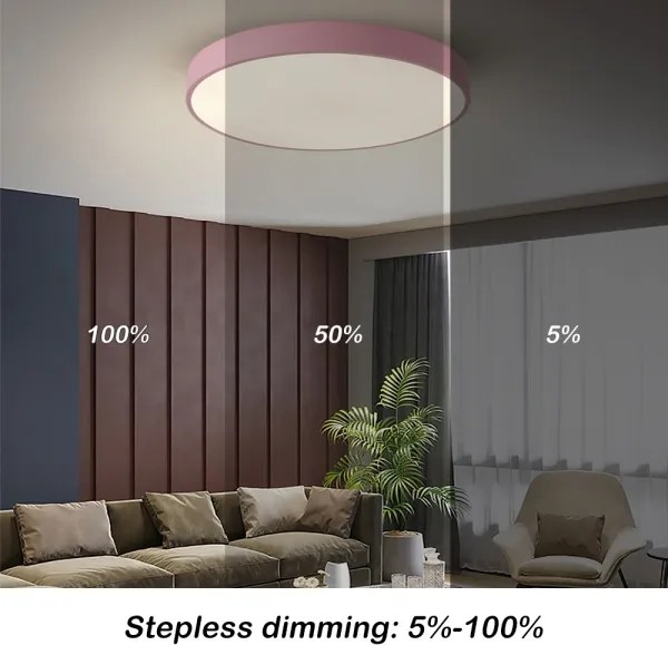 Brilagi - Lampada da soffitto dimmerabile POOL LED/60W/230V 3000-6000K 60 cm rosa + telecomando
