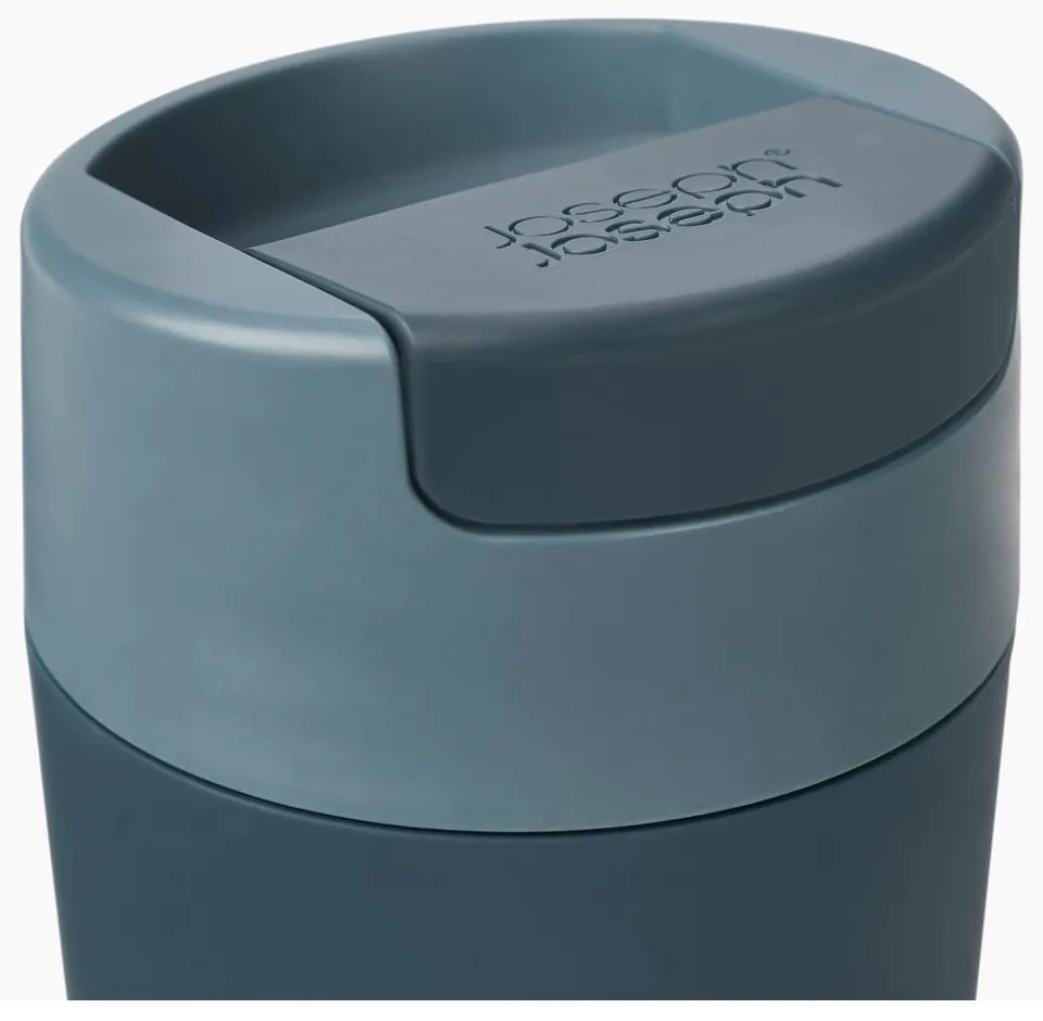 Tazza da viaggio blu scuro-antracite 450 ml Sipp - Joseph Joseph