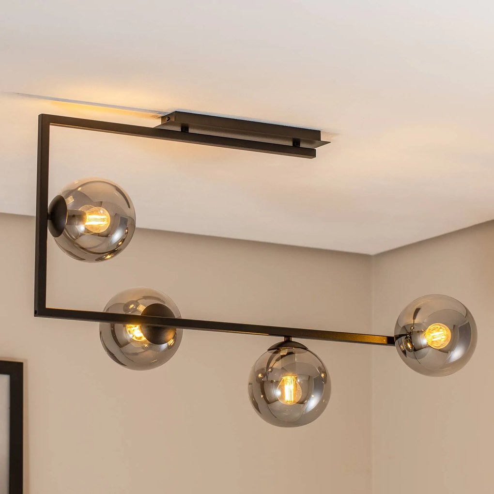 Plafoniera soffitto Soma EMIBIG LIGHTING, dimmerabile, Alluminio / Grigio / Zincato, Soggiorno / Sala da pranzo, Moderno, Plafoniera