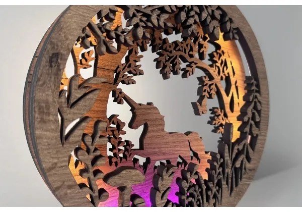 Li-Go 23568/DUB2 - Lampada decorativa da tavolo dimmerabile a LED/12W/230V 20x22 cm rovere