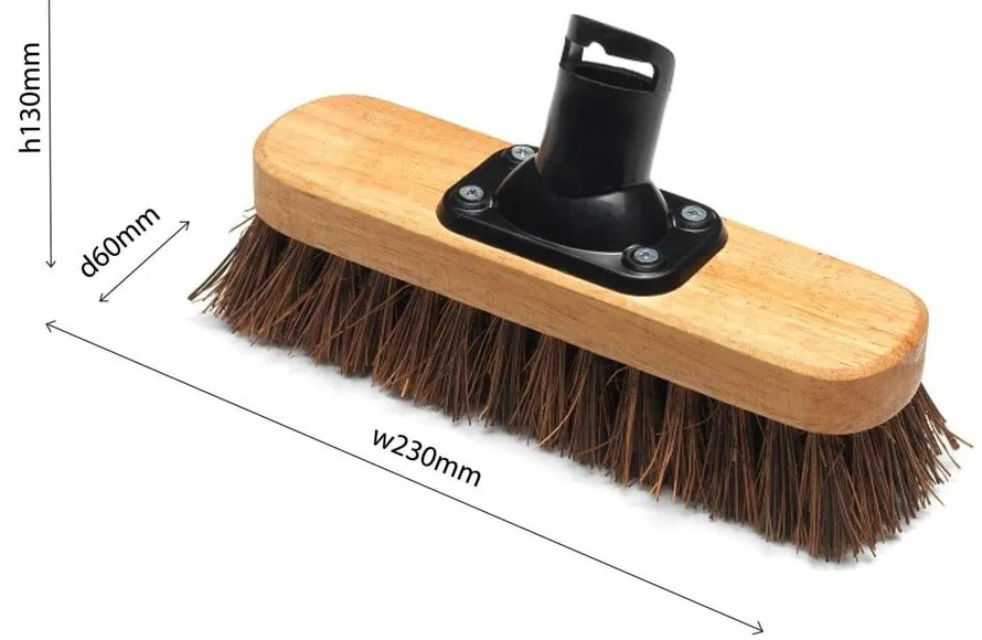 Testa di scopa con fibre di nylon Verniciata, 23 cm - Addis