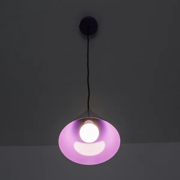 Lampada a sospensione su cavo ETNA II 1xE27/15W/230V Ø 18,5 cm viola