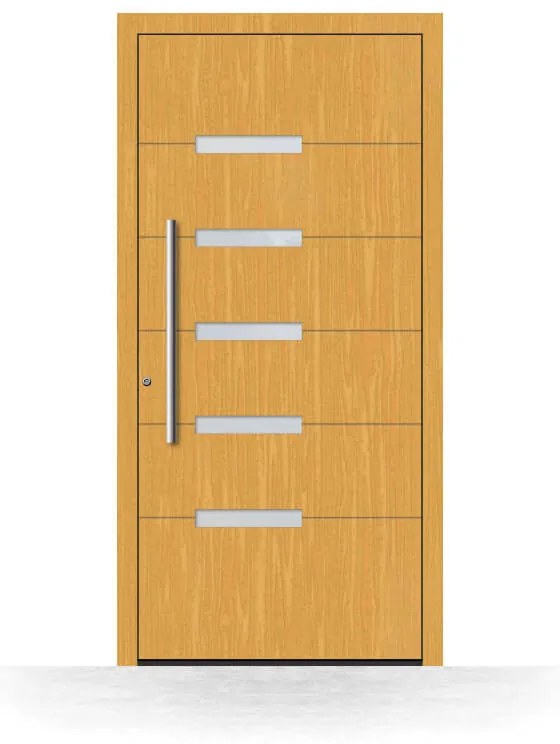 Portoncini in legno, abete chiaro 110, apertura con spinta a sinistra, 850 x 1800 mm, modello Gela, configura individualmente