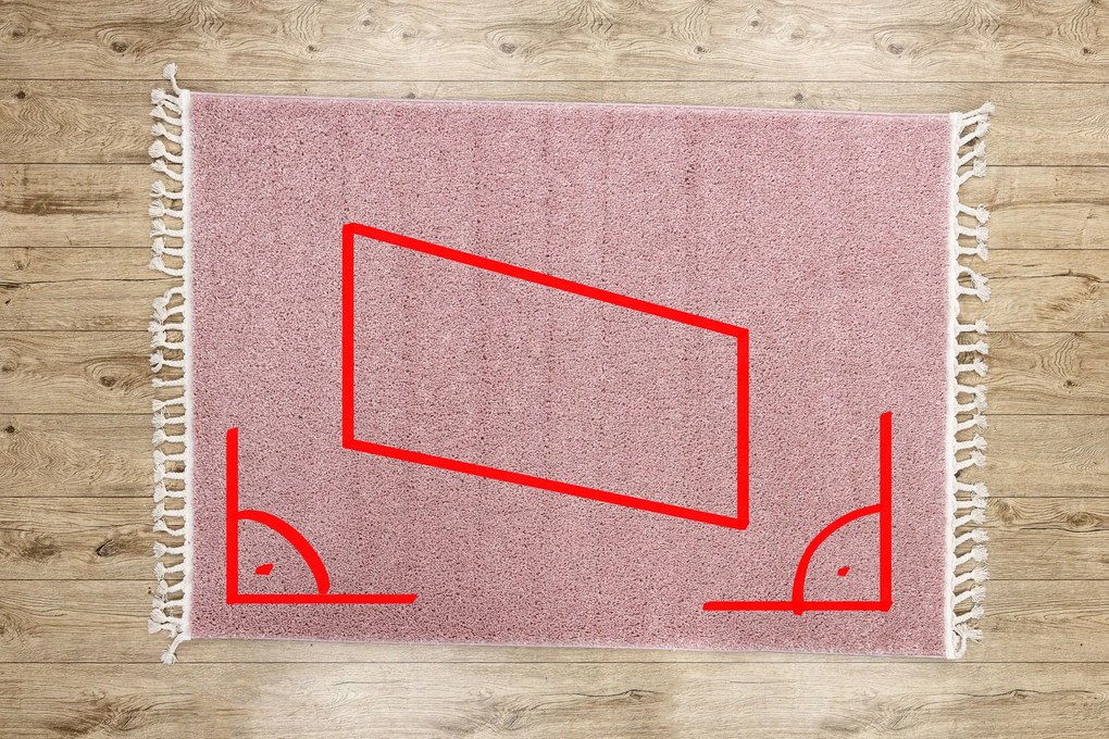 Tappeto BERBER 9000 rosa Frange berbero marocchino shaggy - PRODOTTO DI SECONDO GRADO